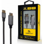 Cablexpert Displayport To Hdmi Cable Premium Series 4k 1.8m Retail Pack - (CC-DP-HDMI-4K-6)