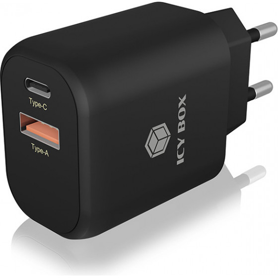RaidSonic ICY BOX IB-PS102-PD 2-port USB fast charger for mobile devices up to 20 W