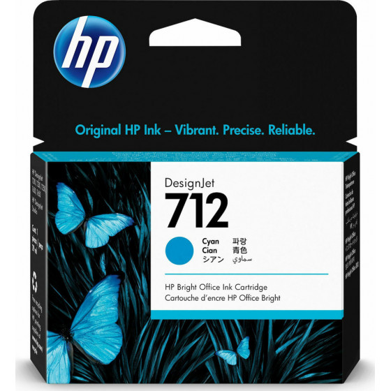 HP ������ Inkjet No.712 Cyan - (3ED67A)