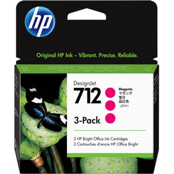 HP ������ Inkjet No.712 Magenta 3-Pack - (3ED78A)