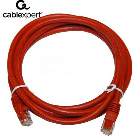 CABLEXPERT CAT5E UTP PATCH CORD 3M RED - (PP12-3M/R)