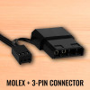 Aerocool LED ����������� FROST-12 molex + 3-Pin connector 120mm FRGB - (FROST-12-3P)