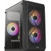 Aerocool PC mini tower CS-107-A 197.5x353x340.6mm 3x FRGB fan ����� - (CS-107-A-BK-V2)