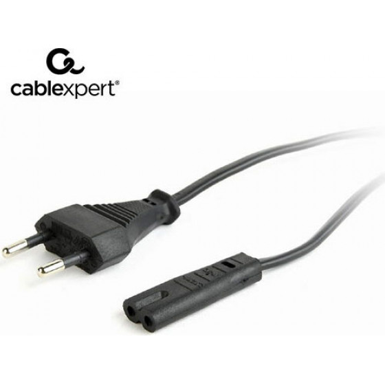 CABLEXPERT POWER CORD EU INPUT 2PIN PLUG BLACK 1,8M - (PC-184/2)