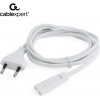CABLEXPERT POWER CORD EU INPUT 2PIN PLUG WHITE 1,8M - (PC-184/2-W)