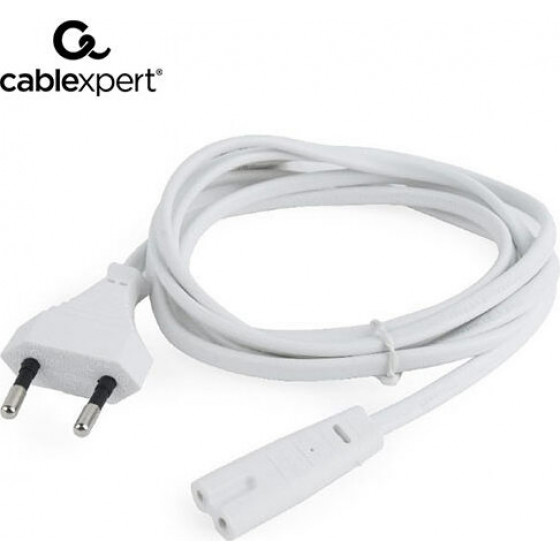 CABLEXPERT POWER CORD EU INPUT 2PIN PLUG WHITE 1,8M - (PC-184/2-W)