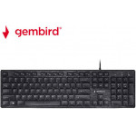 GEMBIRD MULTIMEDIA CHOCOLATE KEYBOARD USB US LAYOUT BLACK - (KB-MCH-03)