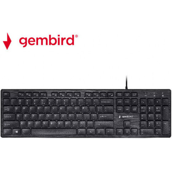 GEMBIRD MULTIMEDIA CHOCOLATE KEYBOARD USB US LAYOUT BLACK - (KB-MCH-03)