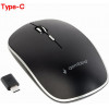 GEMBIRD SILENT WIRELESS OPTICAL MOUSE BLACK TYPE-C RECEIVER - (MUSW-4BSC-01)