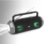 Lamtech Portable Fm Radio Speaker With Flashlight & Mobile Phone Holder - (LAM023152)