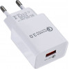 LAMTECH QUICK CHARGER USB3.0 18W WHITE - (LAM021950)