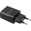 LAMTECH QUICK CHARGER USB3.0 18W WITH TYPE-C CABLE 1M BLACK - (LAM021981)