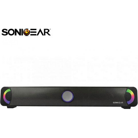 SONIC GEAR BLUETOOTH FM SOUNDBAR WITH LIGHT EFFECT MP3 BATTERY BLACK - (BT300B)