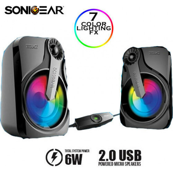 SONIC GEAR USB 2.0 SPEAKER SYSTEM WITH HUGE BASS - (TITAN2)