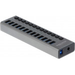 DeLock hub 13x USB �� ��������� USB 3.0 5Gbps LED ���� - (63738)