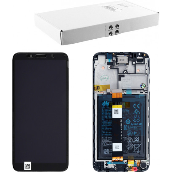 HUAWEI Y5P ����� + TOUCH SCREEN + LENS + FRAME + BATTERY BLACK ORIGINAL SERVICE PACK - (02353RJP)