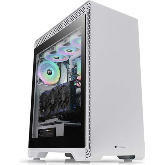 Thermaltake S500 Tempered Glass Snow Edition Mid-Tower Chassis - (CA-1O3-00M6WN-00)