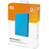 Western Digital My Passport 2TB External USB 3.2 Gen 1 Portable Hard Drive (Blue) - (WDBYVG0020BBL)