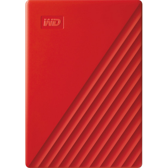 Western Digital My Passport 2TB External USB 3.2 Gen 1 Portable Hard Drive (Red) - (WDBYVG0020BRD)