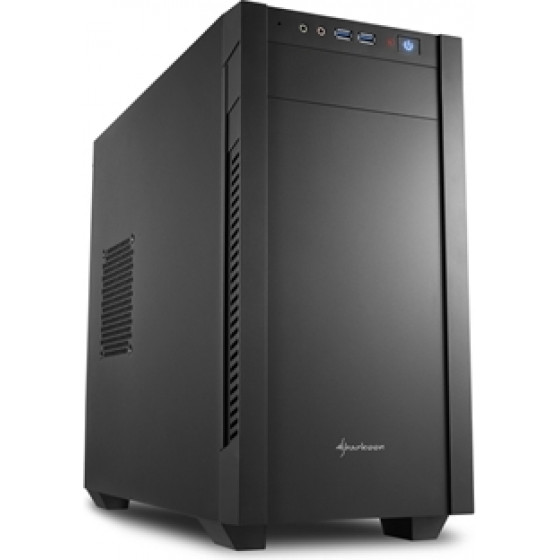 Sharkoon Pc Chassis Mini Tower Atx, Black, W/o Psu, 1x12cm Front Fan, 1x12cm Rear Fan, 2YW. - (S1000)
