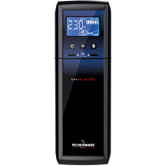 Technoware UPS EXA PLUS 1500, 1500VA/1050W, LINE INTERACTIVE W/ STABILIZER, PURE SINEWAVE, LCD DISPLAY, 3YW ELECTRONIC PARTS, 1YW BATTERIES. - (FGCEXAPL1500)