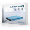 Gembird USB 3.0 2.5 Enclosure Brushed Aluminum Blue - (EE2-U3S-3-B)