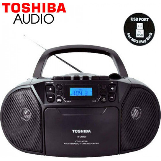 TOSHIBA AUDIO CD/USB/RADIO CASSETTE RECORDER - (TY-CKU39)