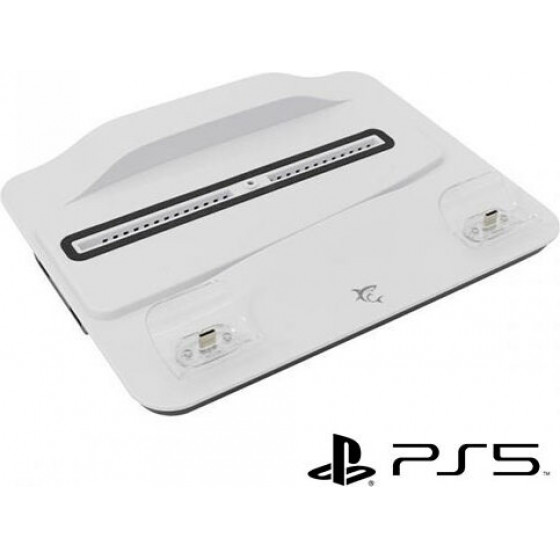 White Shark Ps5 Cooling Pad + 2 Charging Dock Guard - (PS5-05102)