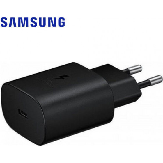 SAMSUNG WALL CHARGER USB-C 25W BLACK BLISTER - (EP-TA800NBEGEU)