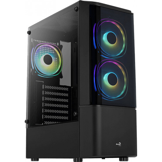 Aerocool PC case mid tower QUANTUM-G 206x450x360mm 3x FRGB fan ����� - (QUANTUM-G-BK-V2)