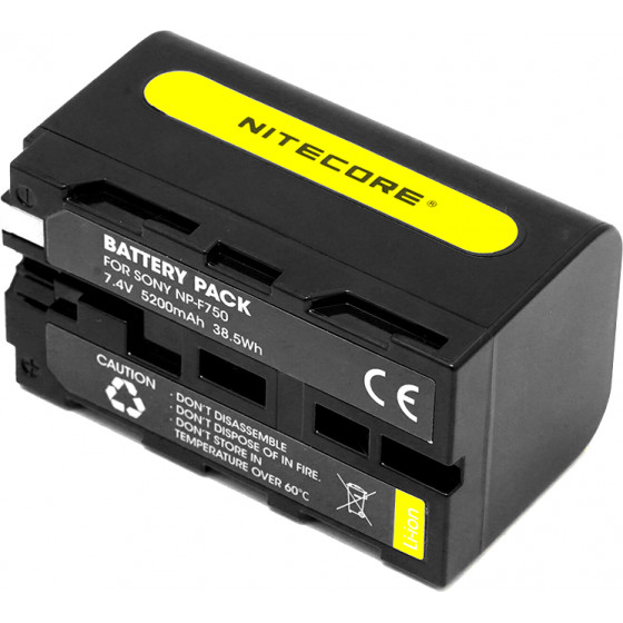 NiteCore �������� NP-F750, ��� Sony, 7.4V, 5200mAh, 38,5Wh