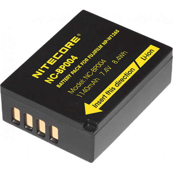 NiteCore �������� ��� Fujifilm NP-W126S, 7.2V , 1140mAh, 8.4Wh