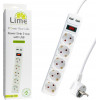 LIME ��������� 5 ����� + 2 USB 3.5A �� �������� - ������� ��������� ��������� & ������������ (3x1.5mm) 3.0m ����� - (LS-52US30W)