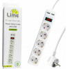 LIME ��������� 5 ����� + 2 USB 3.5A �� �������� - ������� ��������� ��������� & ������������ (3x1.5mm) 1.5m ����� - (LS-52US15W)