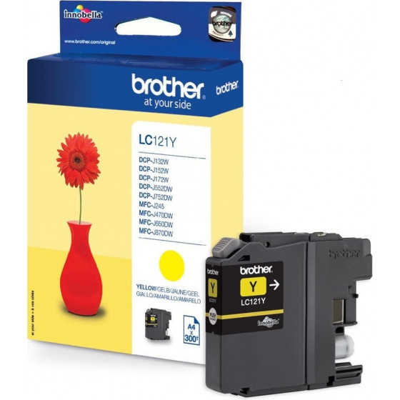 Brother ������ Inkjet LC-121Y Yellow - (LC121Y)