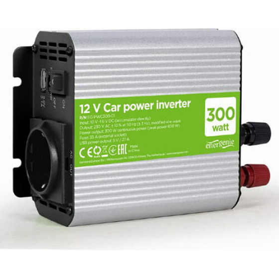 Energenie Car Power Inverter 12V 300W - (EG-PWC300-01)