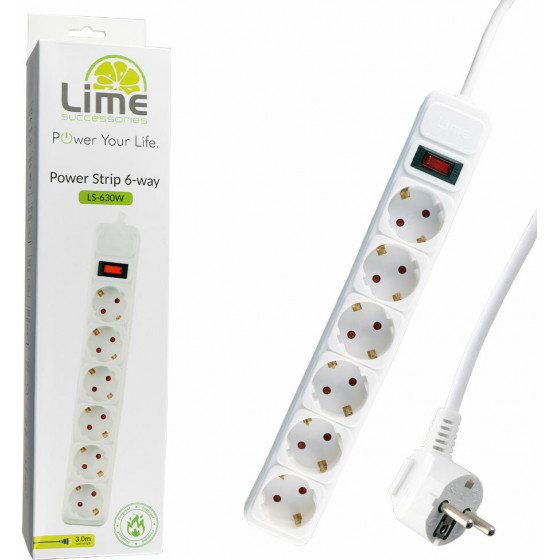 Lime ��������� 6 ����� �� �������� - ������� ��������� ��������� & ������������ (3x1.5mm2) 3m ����� - (LS-630W)