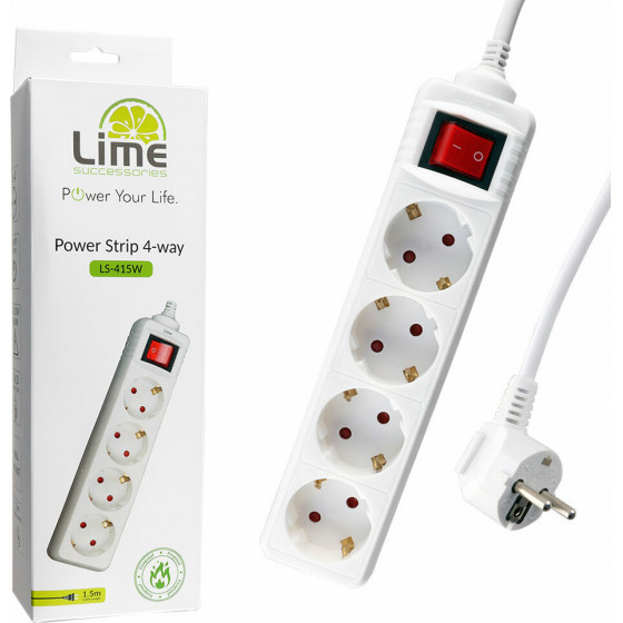 Lime ��������� 4 ����� �� ��������-������� ��������� (3x1.5mm2) 1.5m ����� - (LS-415W)