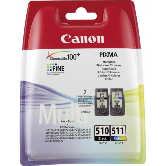 Canon ������ Inkjet PG-510/CL-511 Multipack - (2970B010)