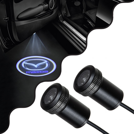 GloboStar MAZDA Ghost Car Brand Logo Projector - ������������ �������� ������ ����������� LED CREE XHP35 3W 240lm 120� DC 12V IP20 ����� ����� 6000K - (81613)