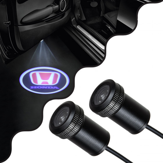 GloboStar HONDA Ghost Car Brand Logo Projector - ������������ �������� ������ ����������� LED CREE XHP35 3W 240lm 120� DC 12V IP20 ����� ����� 6000K - (81608)