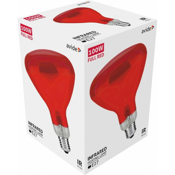 Avide Infra Bulb E27 100W Full Red - (ASIR27-100W-FR)