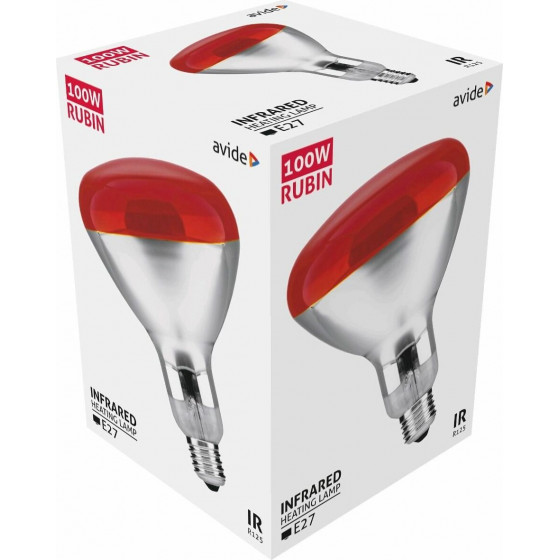 Avide Infra Bulb E27 100W Red - (ASIR27-100W-R)