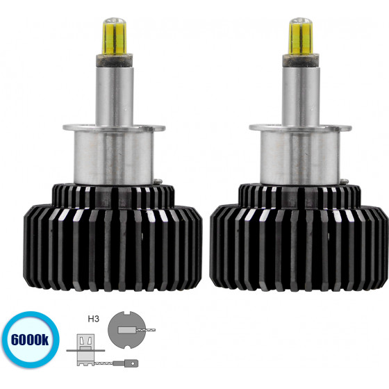 GloboStar H3 360� Line Extreme KIT ������� �������� ����������� & �������� 3rd Generation Can-Bus Extreme Truck Series LED CREE CXB COB 120W 16800lm DC 9-32V ��������� IP66 ����� ����� 6000K - (82061)