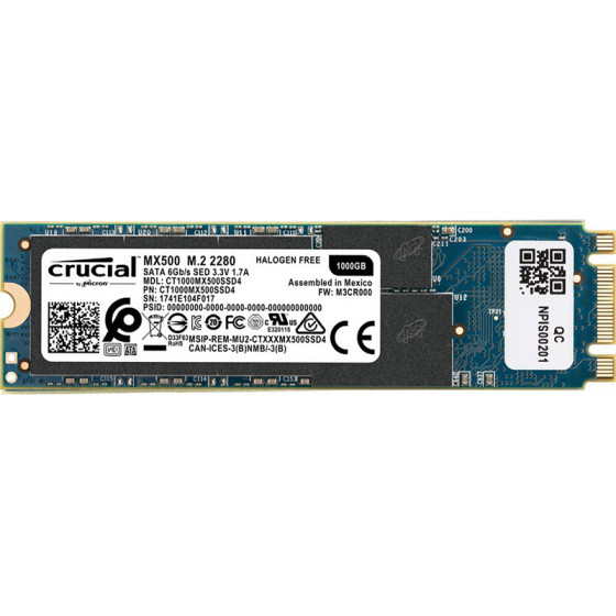 Crucial SSD 1TB MX500 M.2 TYPE 2280 - (CT1000MX500SSD4)