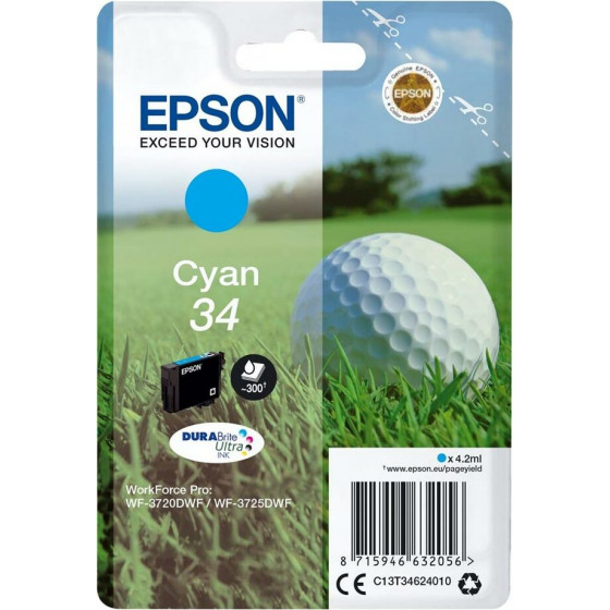 Epson ������ Inkjet No.34 Cyan - (C13T34624010)