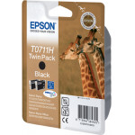 Epson ������ Inkjet T0711H Twin Pack Black - (C13T07114H10)