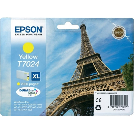 Epson ������ Inkjet T7024 XL Yellow - (C13T70244010)