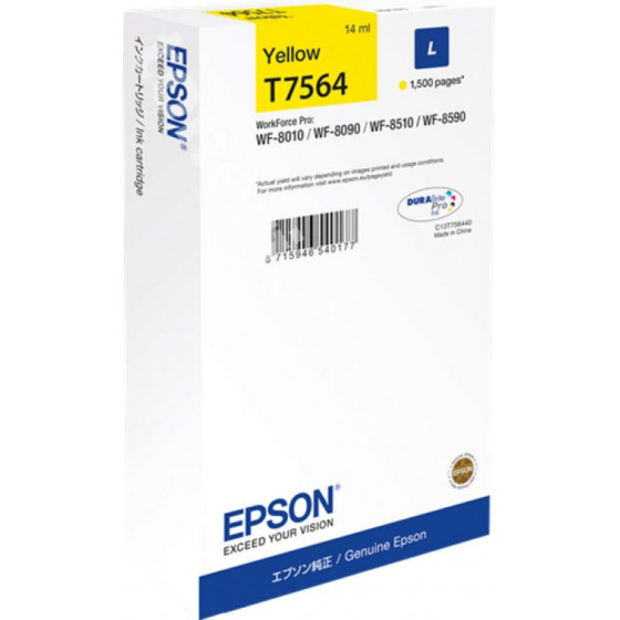 Epson ������ Inkjet T7564 Yellow - (C13T756440)
