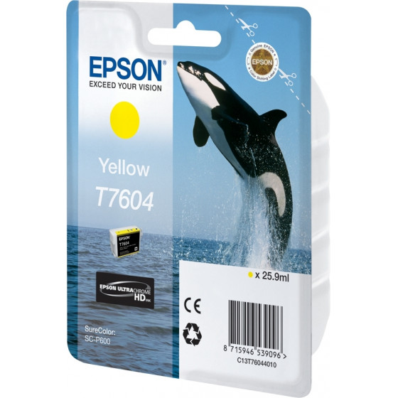 Epson ������ Inkjet T7604 Yellow - (C13T76044010)